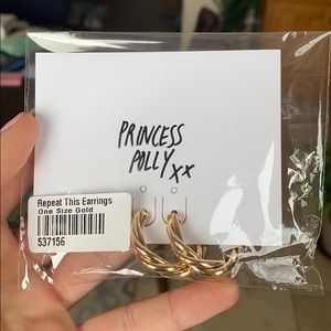 Princess Polly “Repeat This Earrings” Gold Hoops